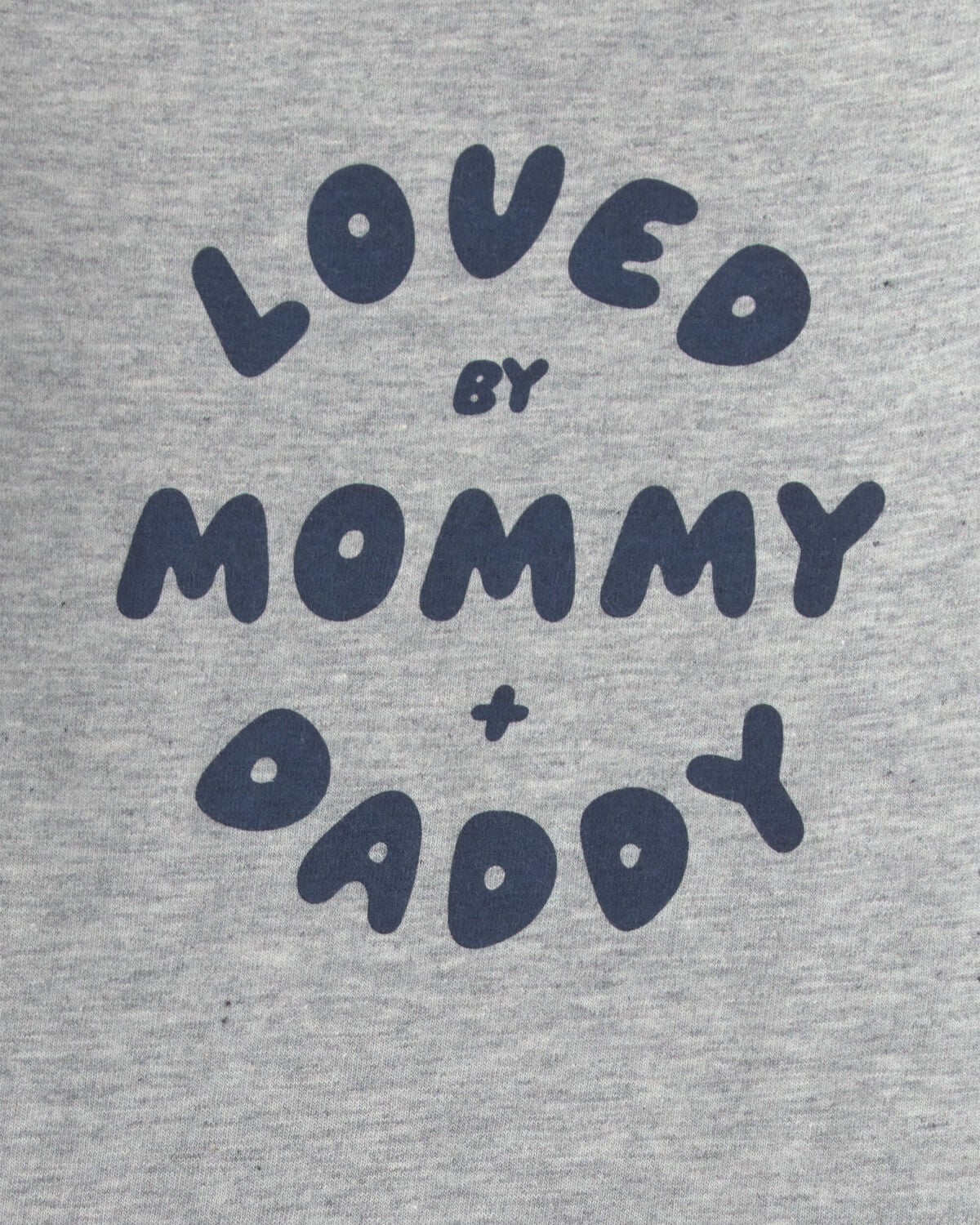 Baby Boy 'Loved By Mommy & Daddy' Long-Sleeve Graphic Bodysuit - Grey - Image 2