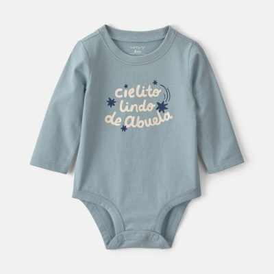 Baby 'Cielito Lindo De Abuela' Long-Sleeve Graphic Bodysuit - Blue