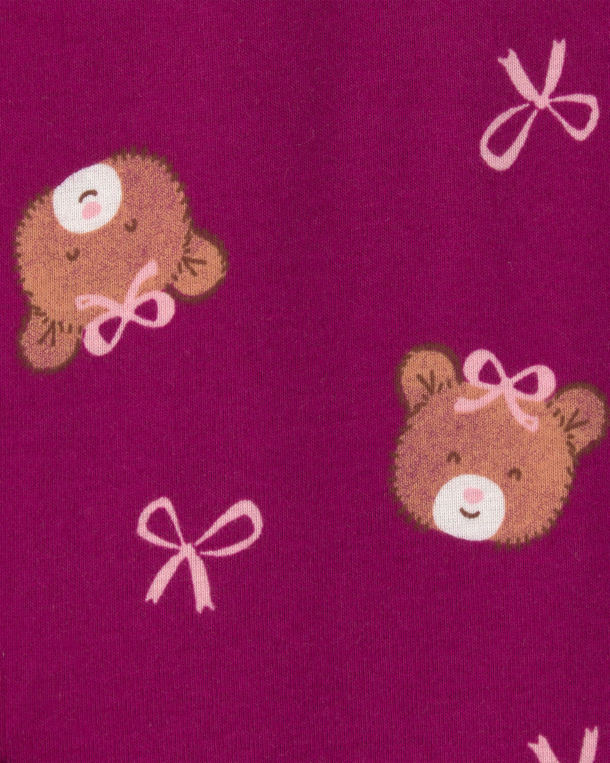 Baby Girl 5-Pack Teddy Bear Short-Sleeve Multipack Bodysuits - Pink/Purple - Image 5