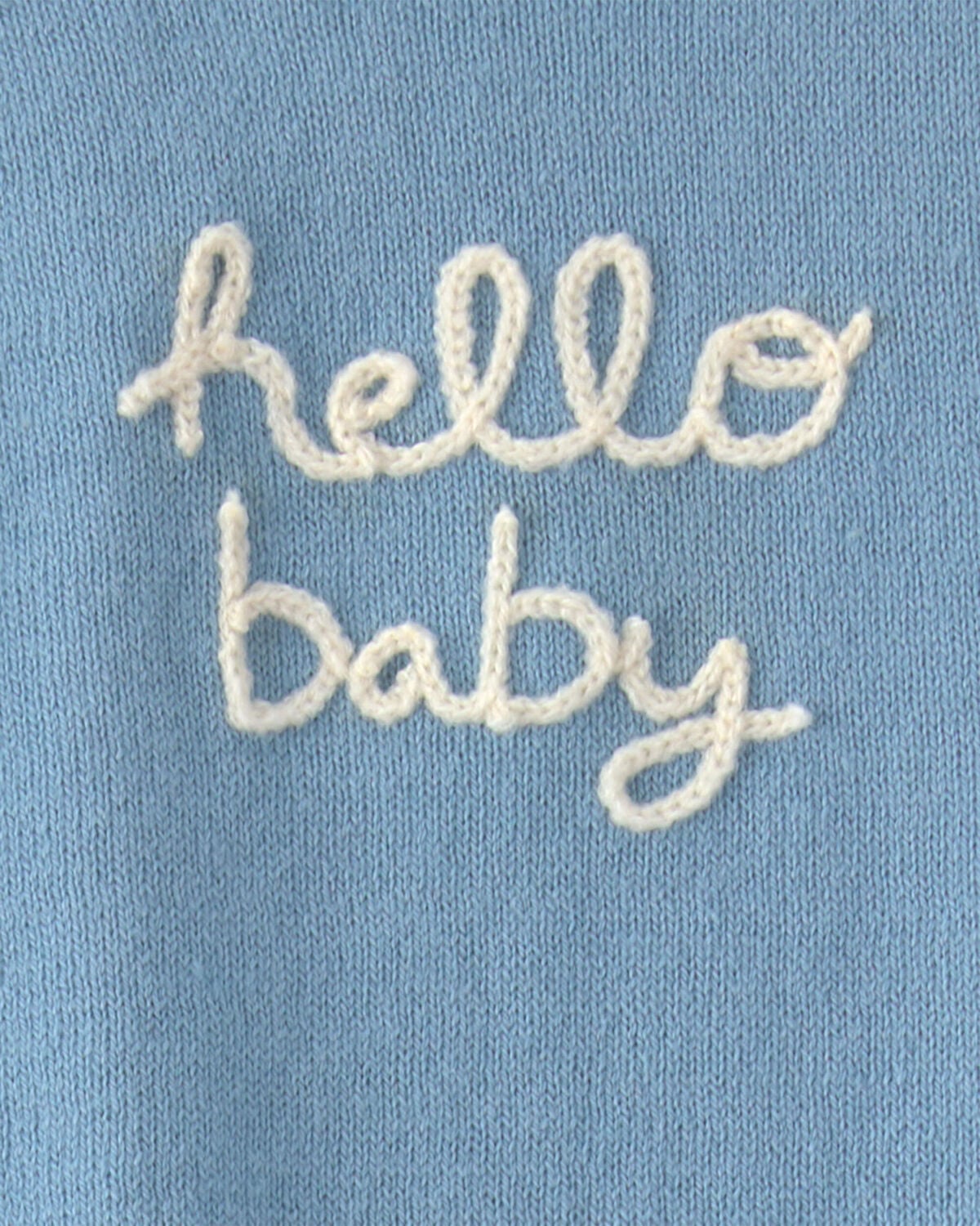 Baby Boy 2-Piece 'Hello Baby' Long-Sleeve Top & Pant Set - Blue - Image 5
