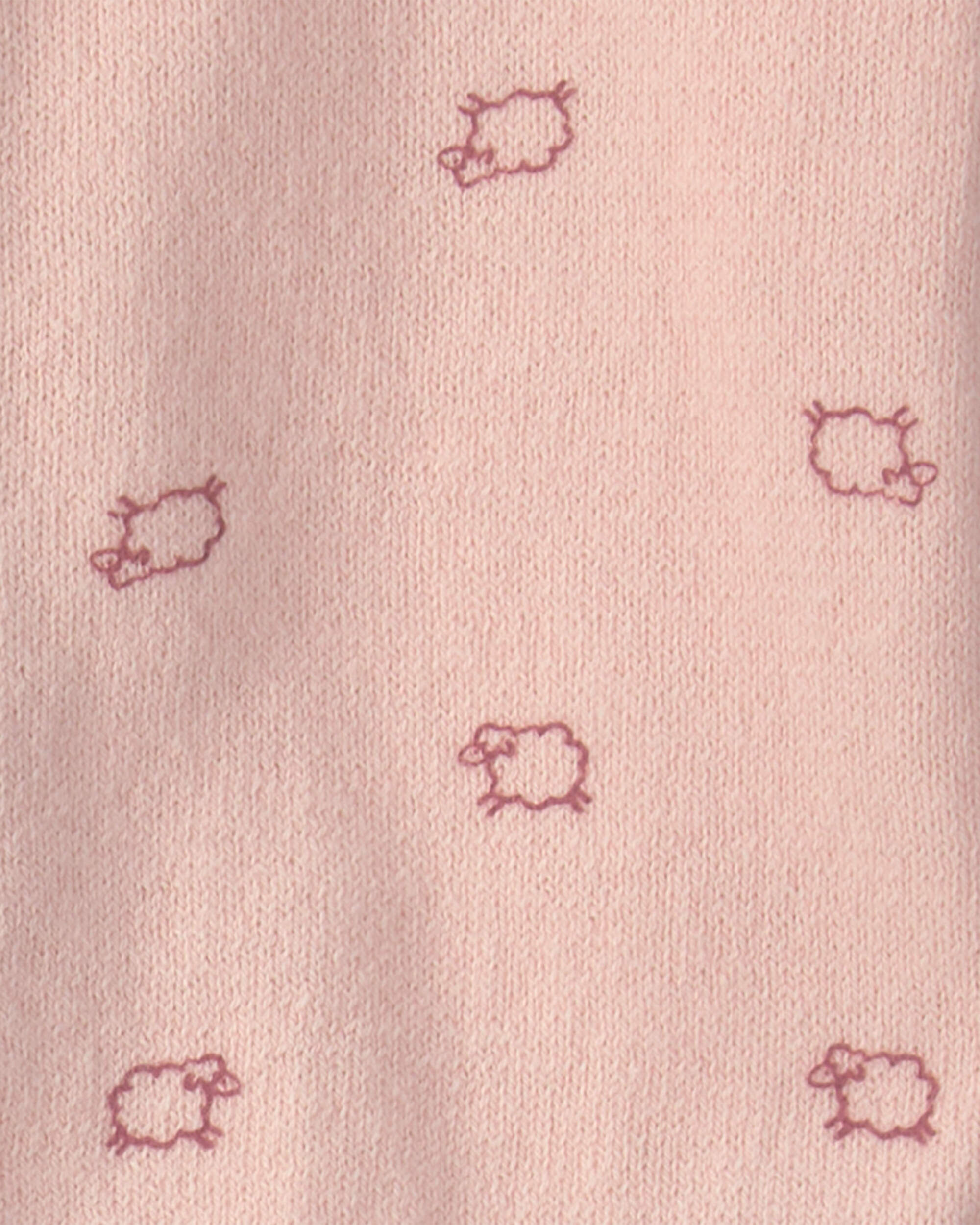 Baby Girl 2-Piece Sheep Long-Sleeve Top & Pant Set - Pink - Image 6