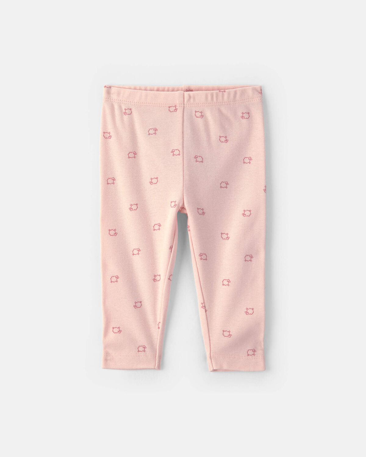 Baby Girl 3-Piece Sheep Long-Sleeve Bodysuit & Pant Set - Pink/Cream - Image 2