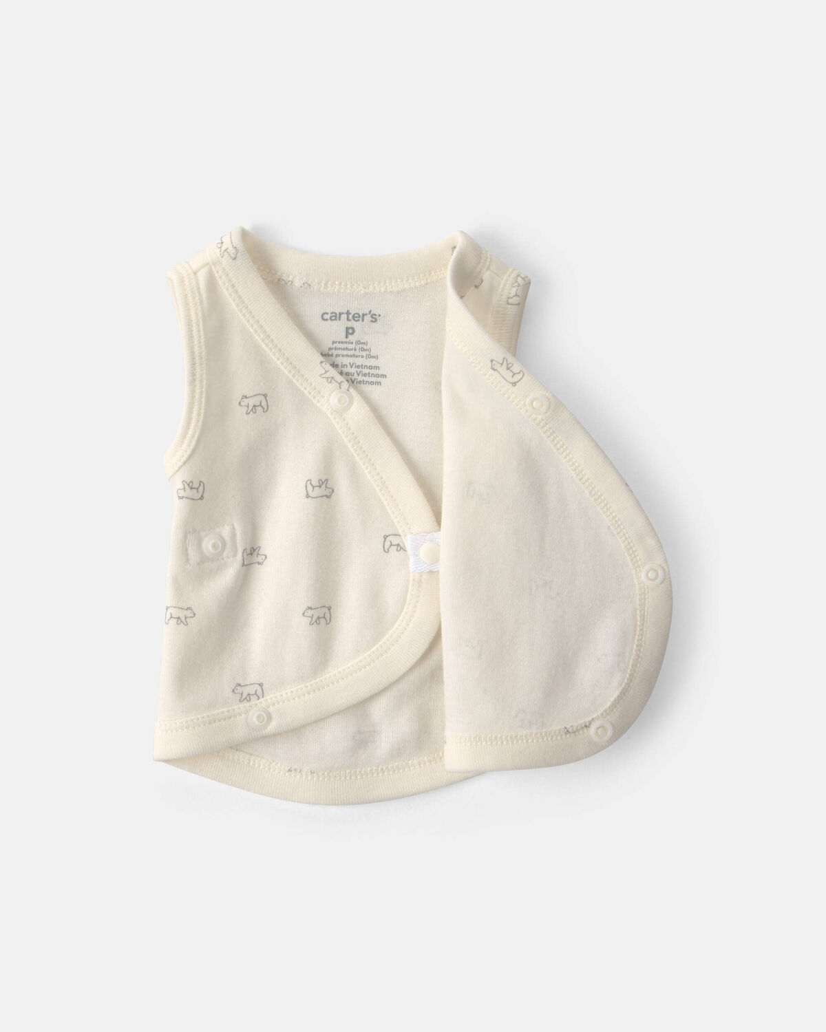 Baby Bear Side-Snap Tank - Cream - Image 3