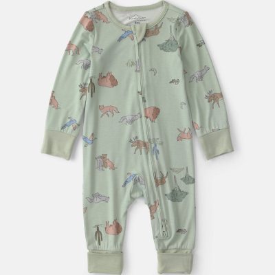 Baby Boy Desert PurelySoft™ 2-Way Zip Sleep & Play Pajamas - Green