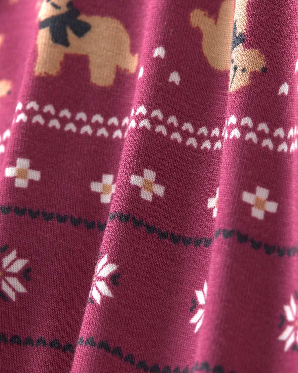 Baby Fair Isle PurelySoft™ 2-Way Zip Sleep & Play Pajamas - Burgundy - Image 6