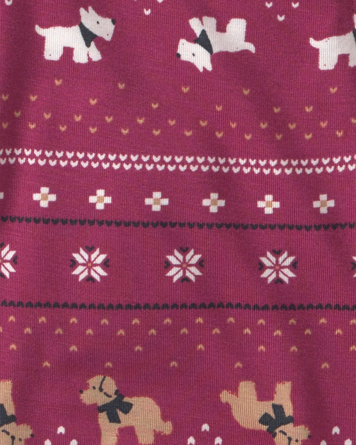 Baby Fair Isle PurelySoft™ 2-Way Zip Sleep & Play Pajamas - Burgundy - Image 7