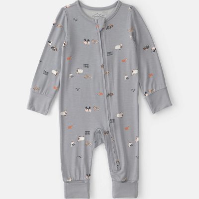 Baby Halloween PurelySoft™ 2-Way Zip Sleep & Play Pajamas - Grey