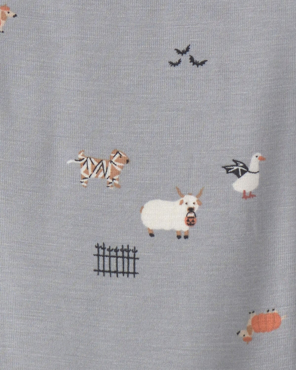 Baby Halloween PurelySoft™ 2-Way Zip Sleep & Play Pajamas - Grey - Image 5