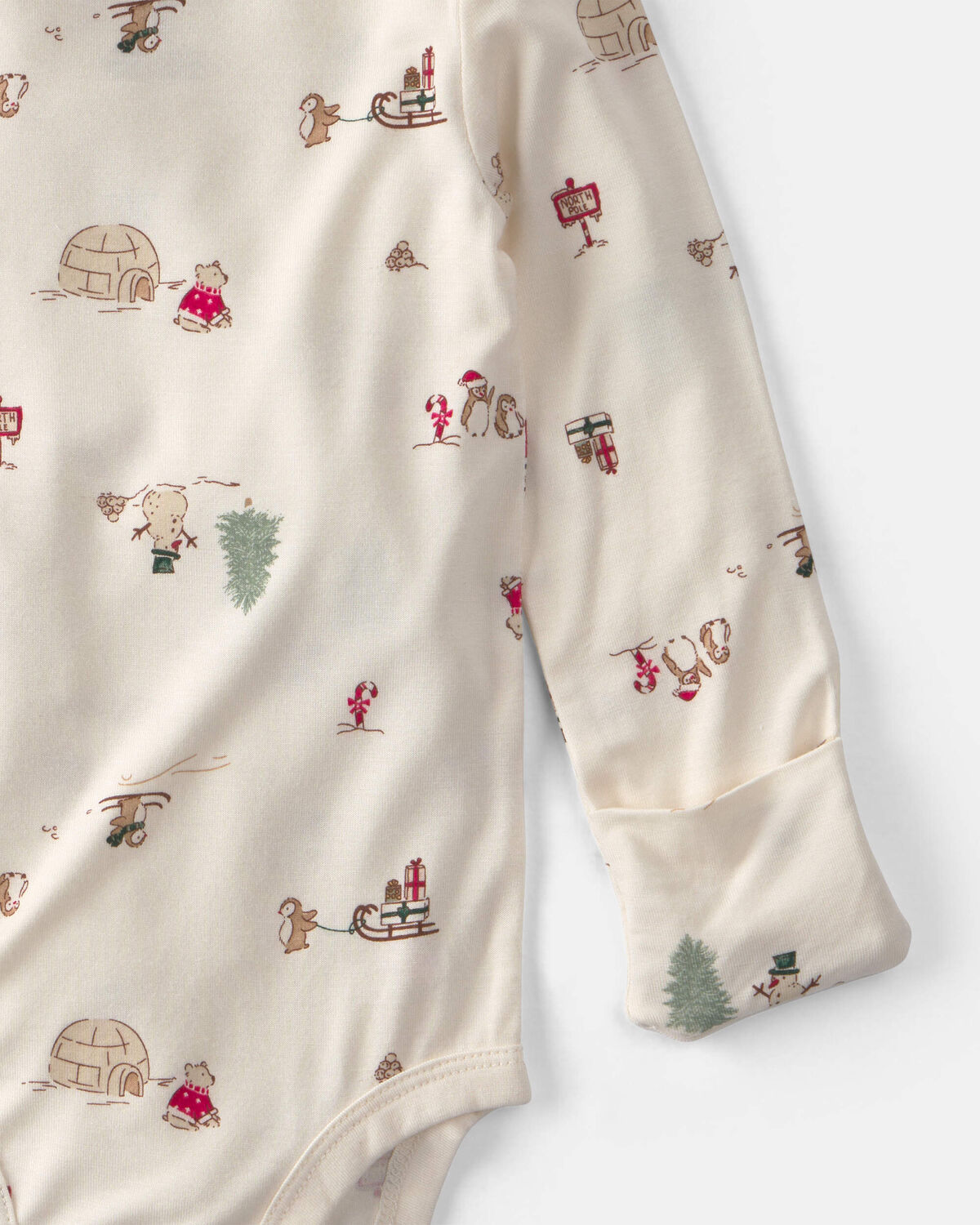Baby 2-Piece North Pole PurelySoft™ Long-Sleeve Bodysuit & Pant Set - Cream - Image 2