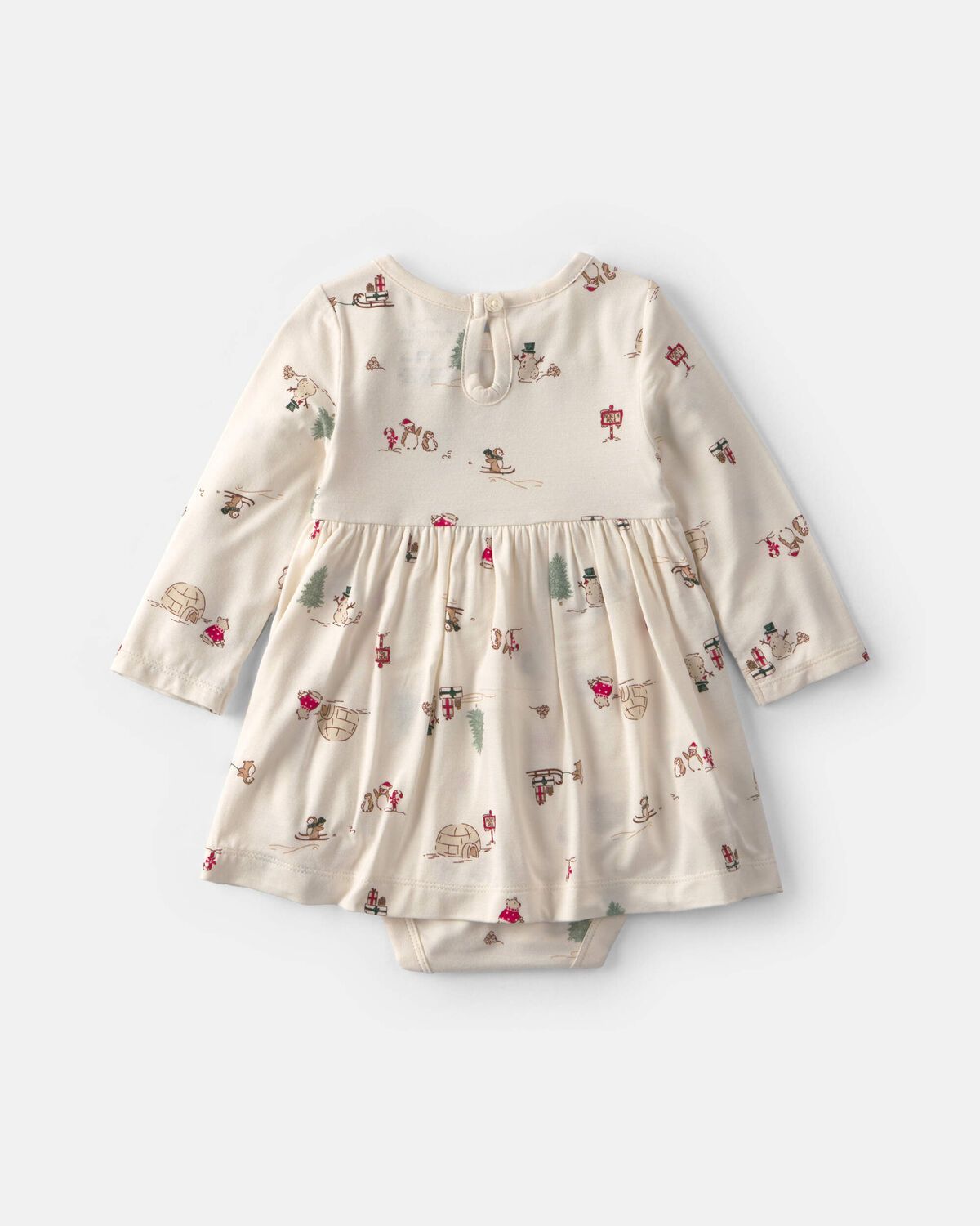 Baby Girl North Pole PurelySoft™ Long-Sleeve Bodysuit Dress - Cream - Image 2
