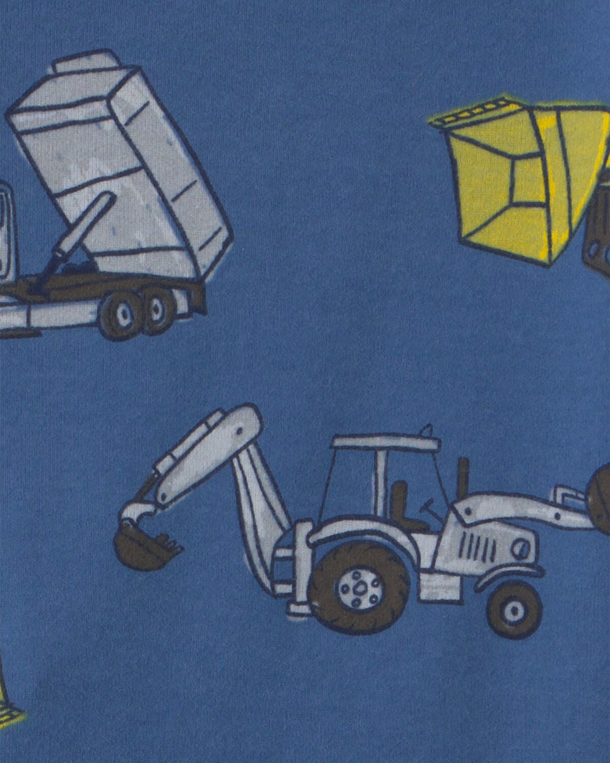 Baby Boy 4-Piece Construction 100% Cotton Snug Fit Pajama Set - Blue - Image 4