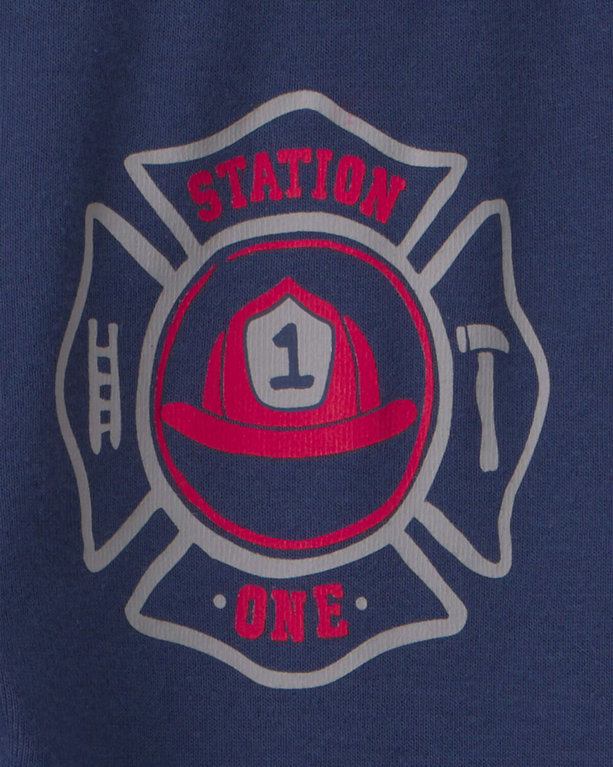 Baby Boy 4-Piece 'Rescue Squad' Firetruck 100% Cotton Snug Fit Pajama Set - Red/Blue - Image 4