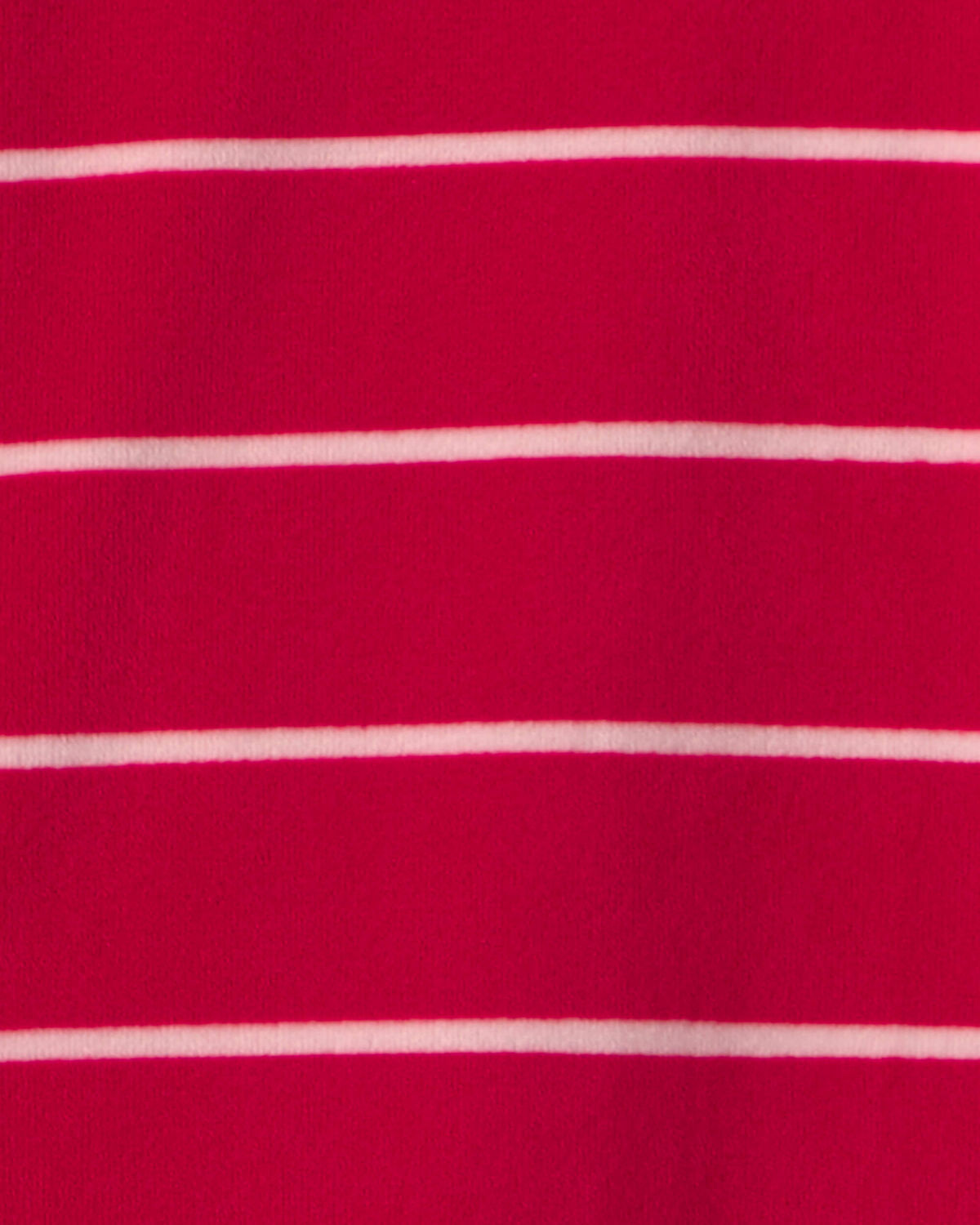 Baby Boy 1-Piece Moose Striped 2-Way Zip DreamPlush Snug Fit Footed Pajama - Red - Image 4