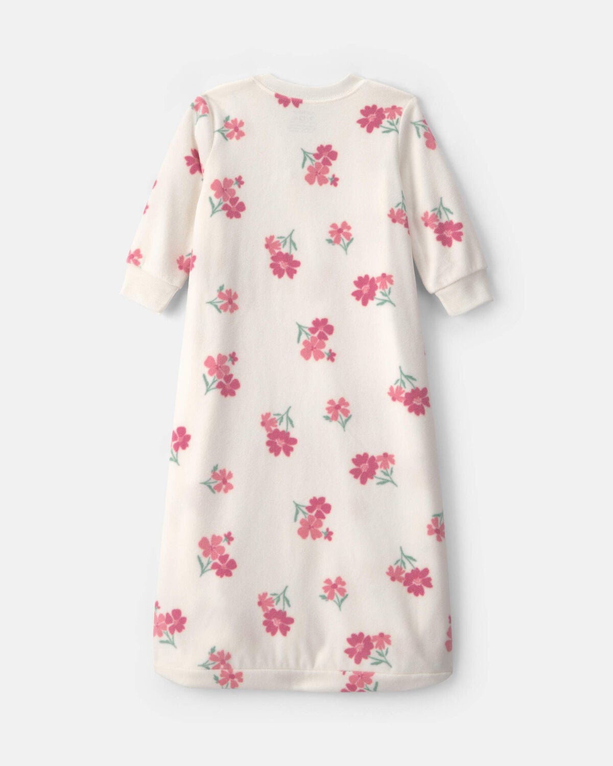 Baby Girl Floral Fleece Sleep Bag - Cream - Image 2