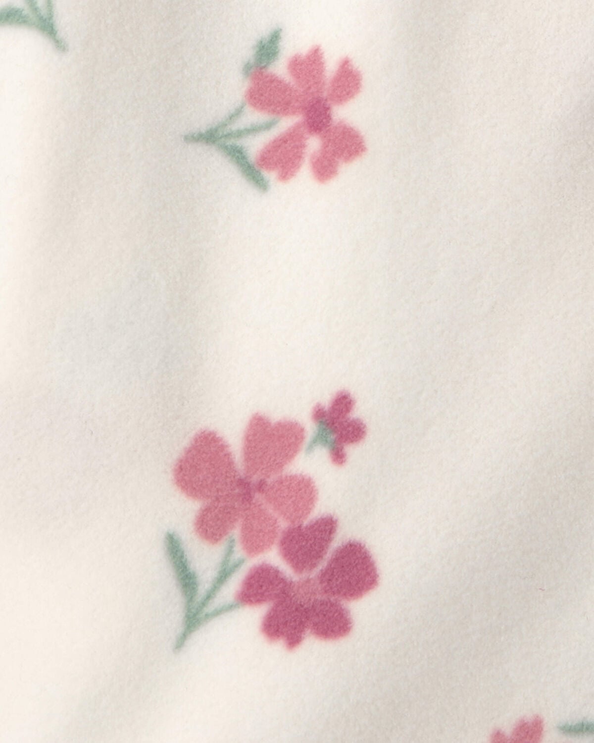 Baby Girl Floral Fleece Sleep Bag - Cream - Image 4