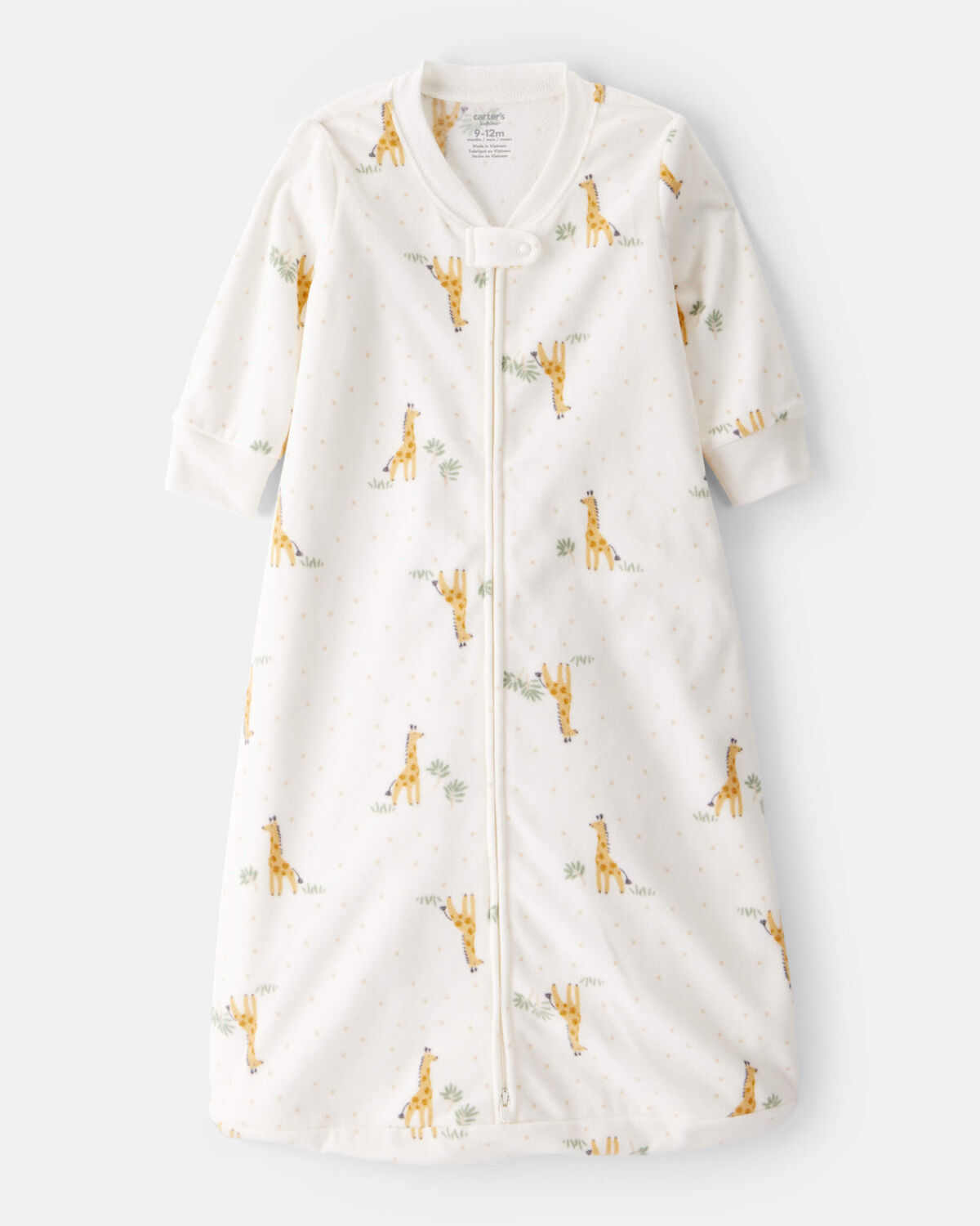 Baby Giraffe Fleece Sleep Bag - Cream