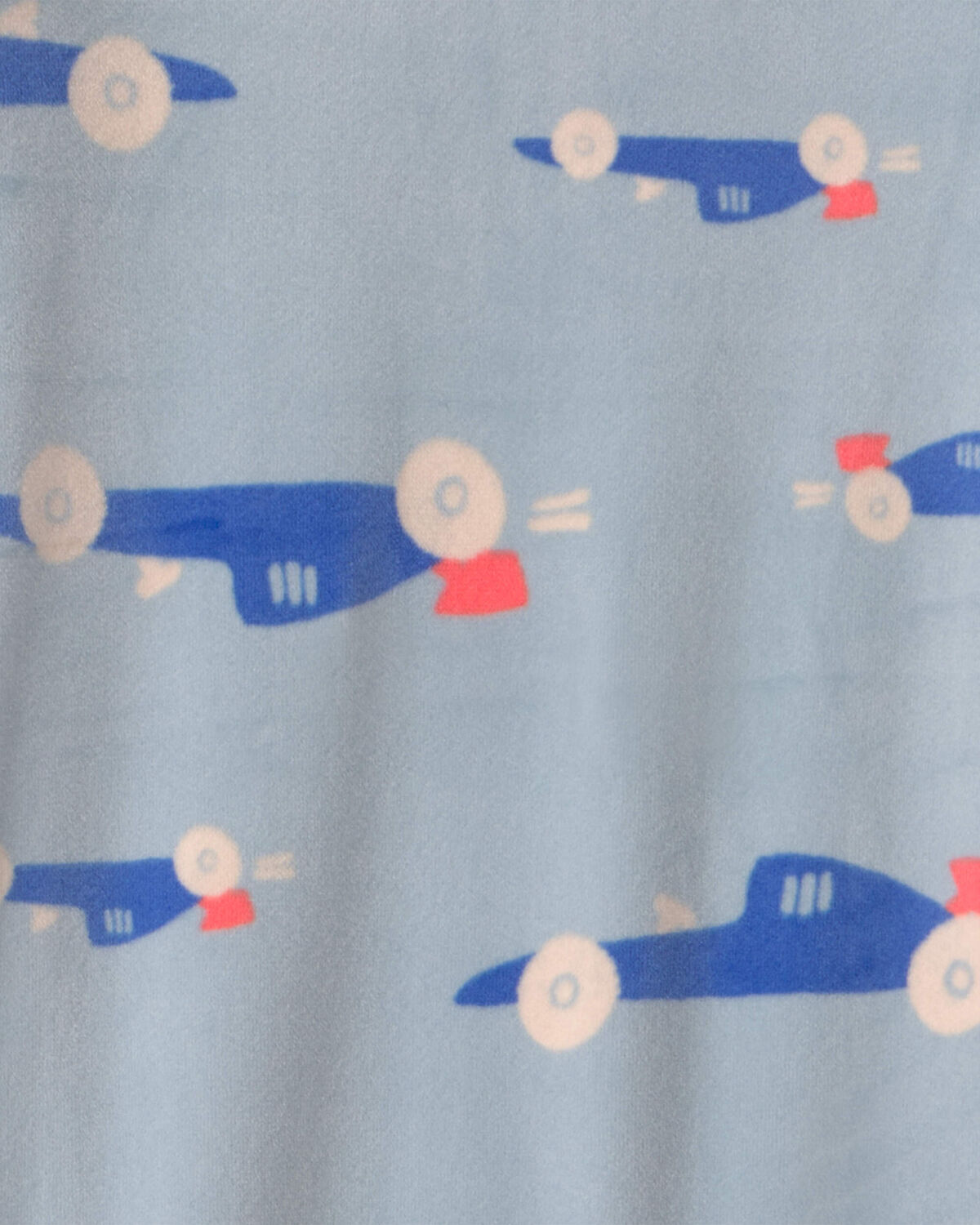 Baby Boy 1-Piece Car 2-Way Zip DreamPlush Snug Fit Footed Pajama - Blue - Image 4