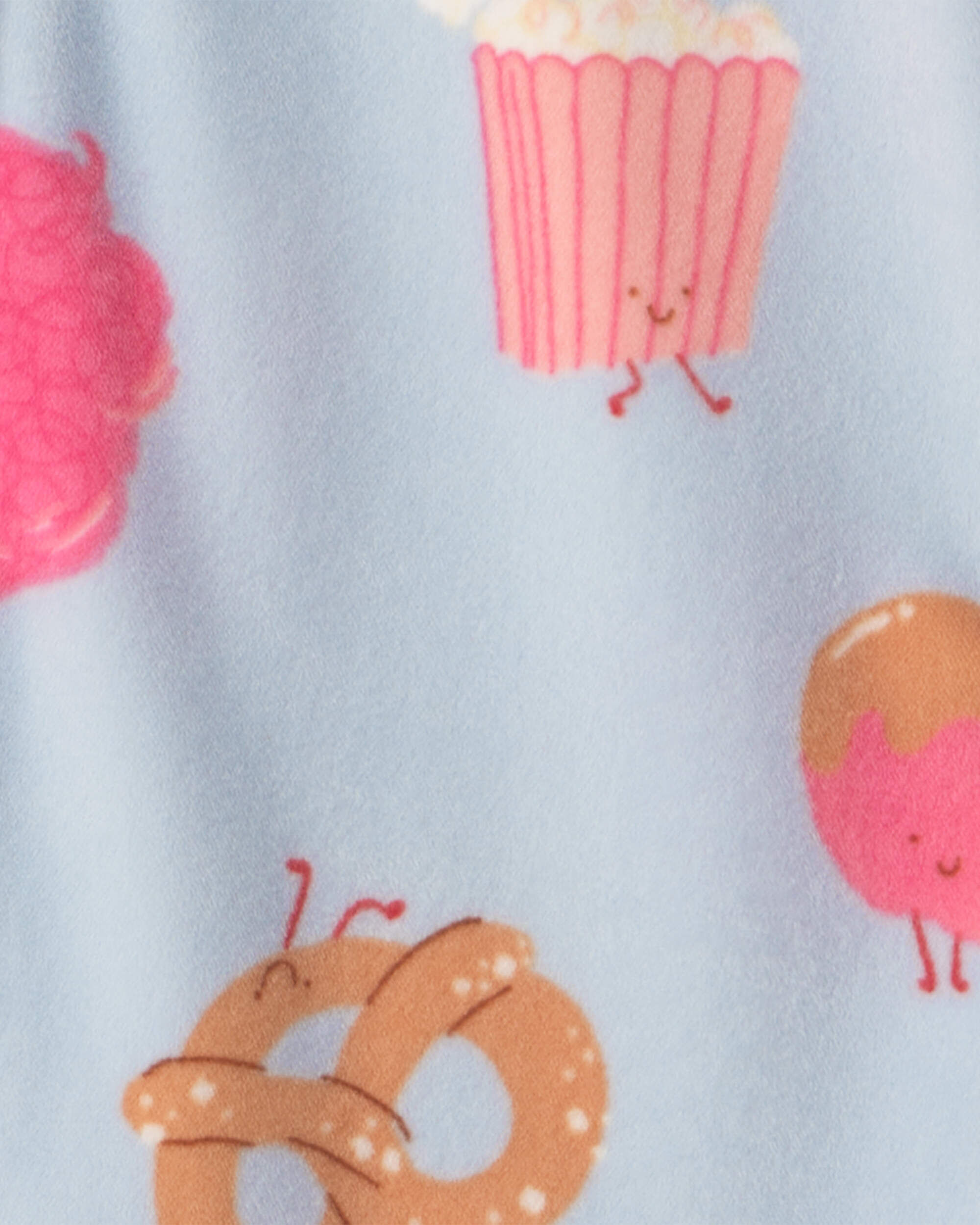 Baby Girl 1-Piece Bears & Bows 2-Way Zip DreamPlush Snug Fit Pajama - Pink - Image 6