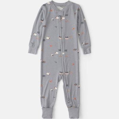 Baby 1-Piece Halloween PurelySoft™ Snug Fit Pajama - Grey