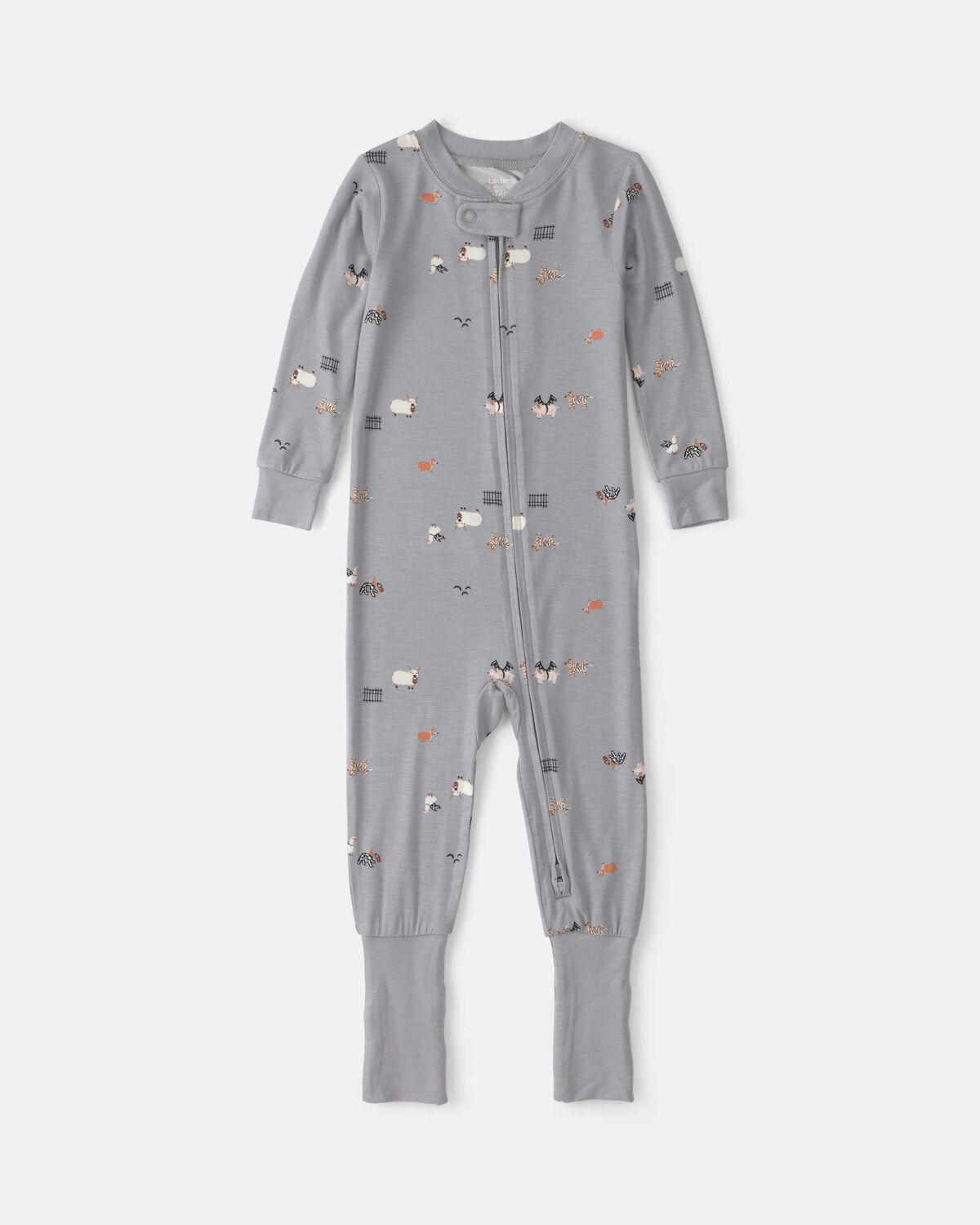 Baby 1-Piece Halloween PurelySoft™ Snug Fit Pajama - Grey - Image 5