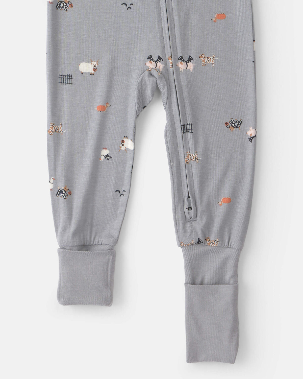 Baby 1-Piece Halloween PurelySoft™ Snug Fit Pajama - Grey - Image 6