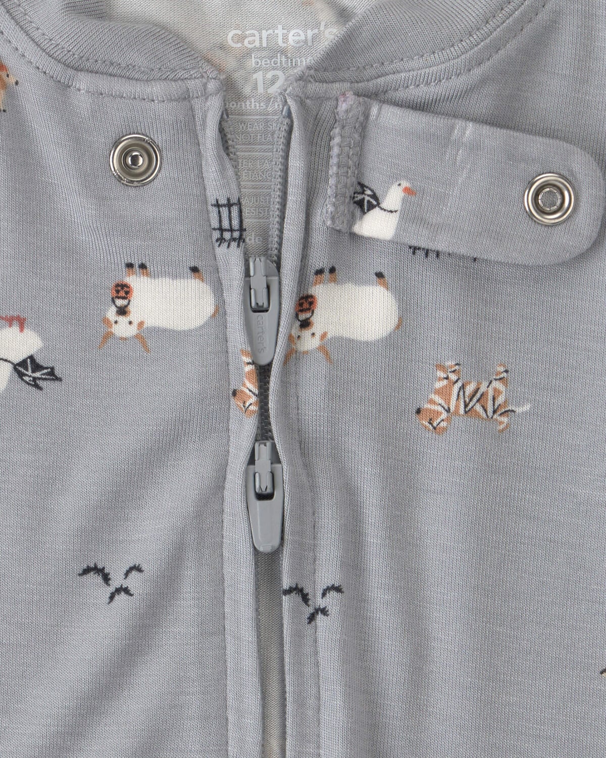Baby 1-Piece Halloween PurelySoft™ Snug Fit Pajama - Grey - Image 4