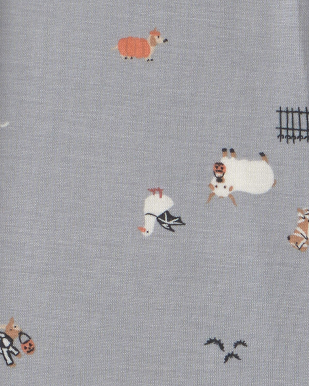 Baby 1-Piece Halloween PurelySoft™ Snug Fit Pajama - Grey - Image 3