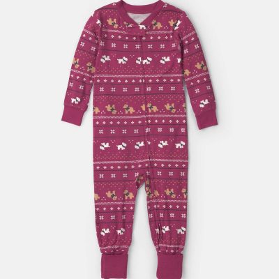 Baby 1-Piece Fair Isle PurelySoft™ Snug Fit Pajama - Burgundy