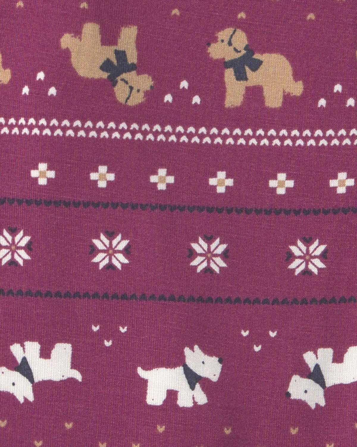 Baby 1-Piece Fair Isle PurelySoft™ Snug Fit Pajama - Burgundy - Image 6
