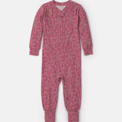 Baby Girl 1-Piece Floral PurelySoft™ Snug Fit Pajama - Pink
