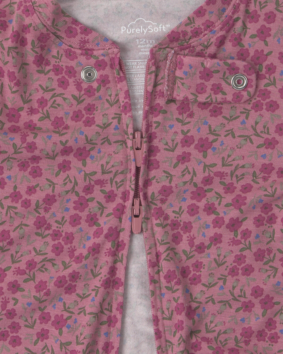 Baby Girl 1-Piece Floral PurelySoft™ Snug Fit Pajama - Pink - Image 5