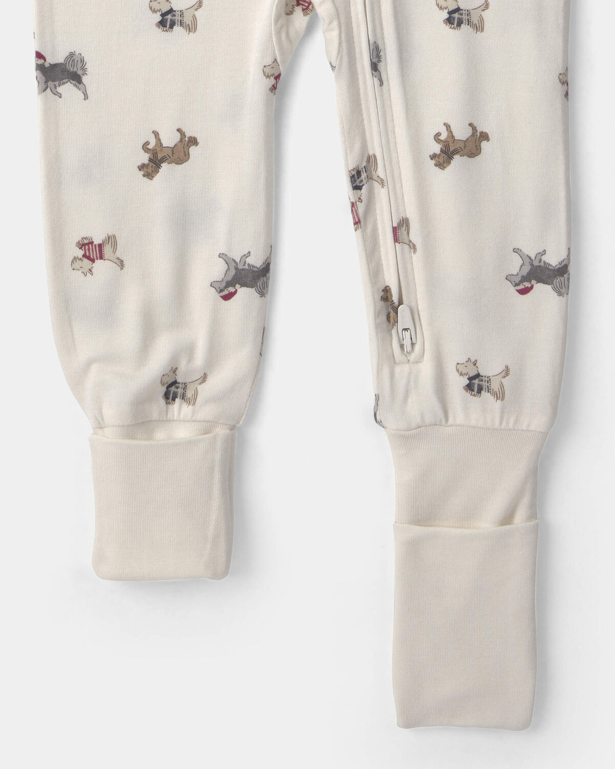 Baby 1-Piece Dog PurelySoft™ Snug Fit Pajama - Cream - Image 3