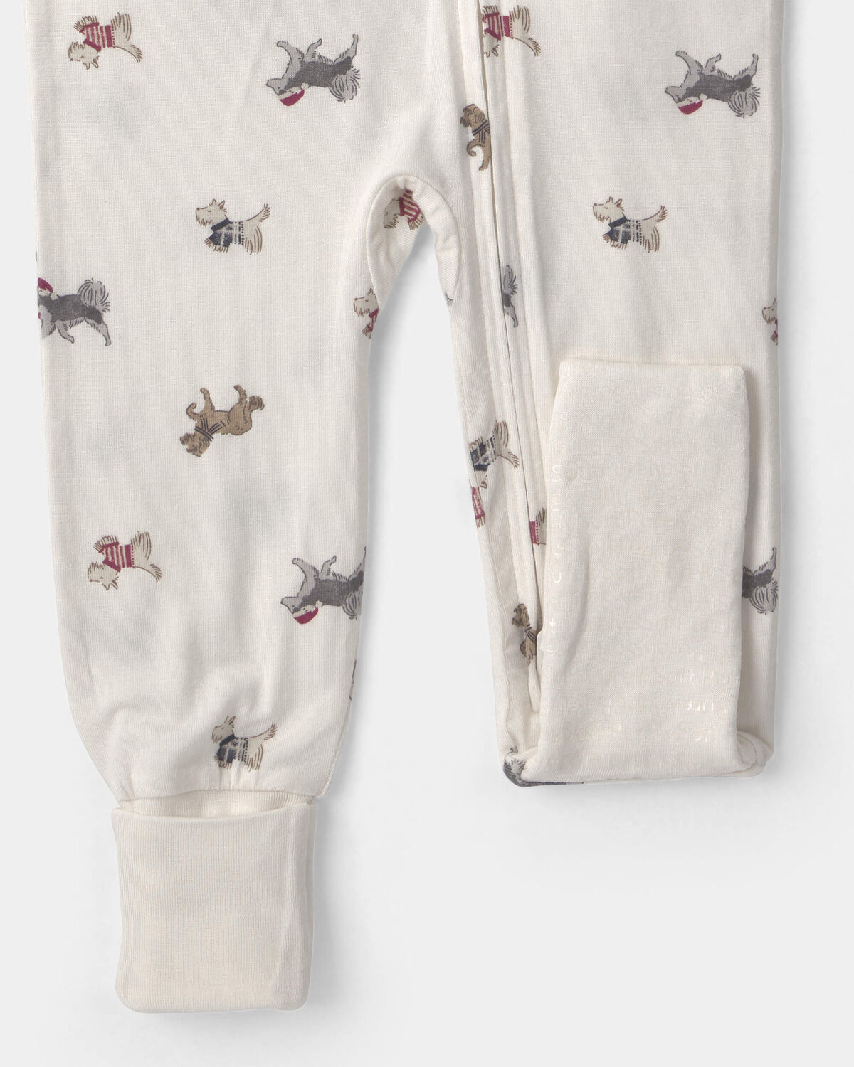 Baby 1-Piece Dog PurelySoft™ Snug Fit Pajama - Cream - Image 4