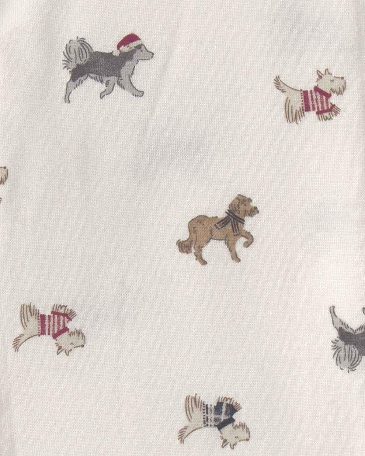 Baby 1-Piece Dog PurelySoft™ Snug Fit Pajama - Cream - Image 6
