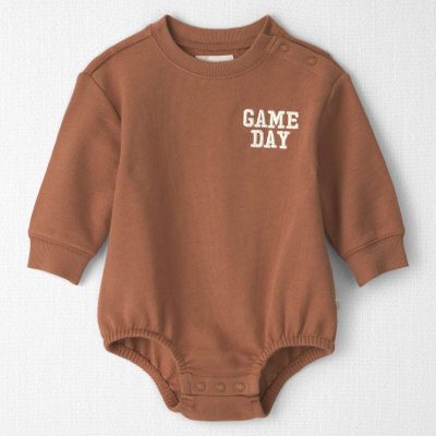 Baby Organic Cotton 'Game Day' French Terry Graphic Bubble