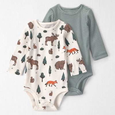 Baby 2-Pack Organic Cotton Bodysuits