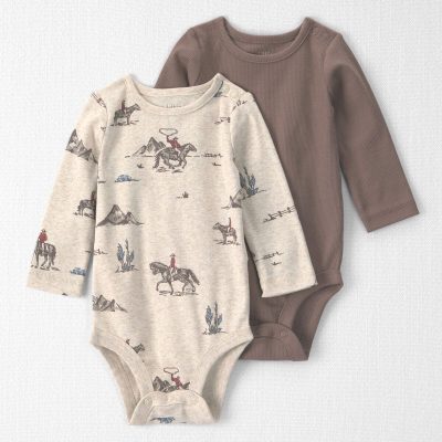 Baby Boy 2-Pack Organic Cotton Bodysuits