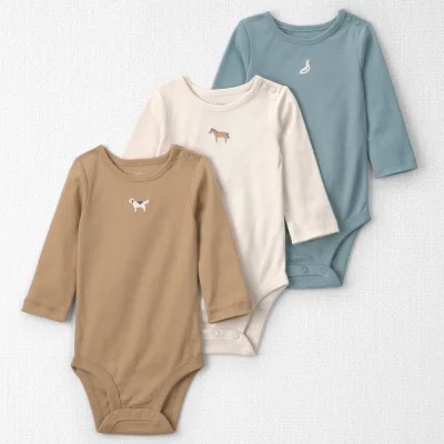 Baby 3-Pack Organic Cotton Bodysuits