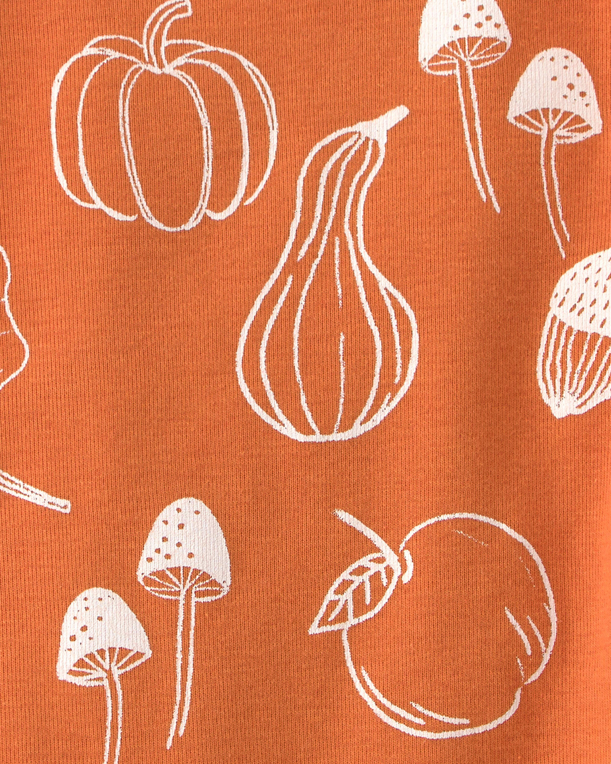 Baby 2-Piece Organic Cotton Pajamas in Autumn Gourds - Image 4
