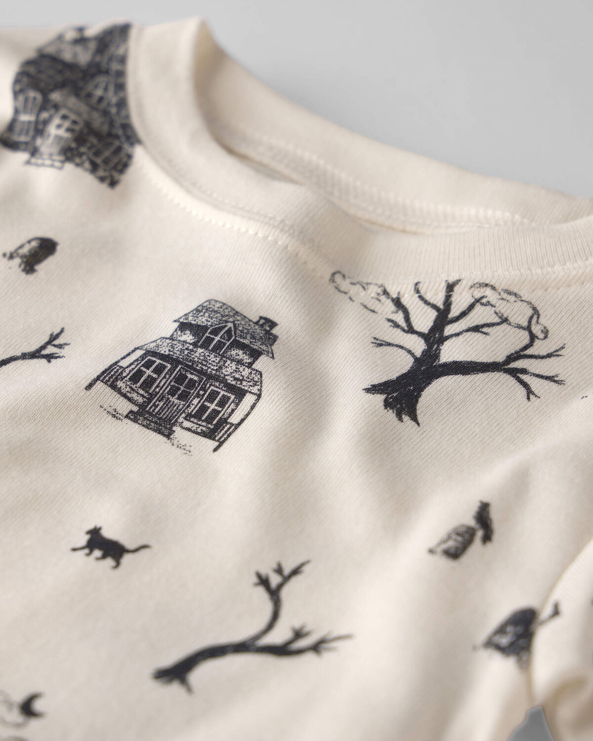 Baby 2-Piece Organic Cotton Pajamas in Spooky Village - Image 2