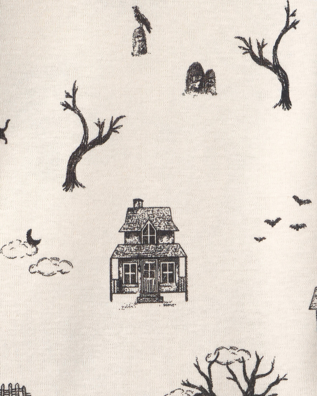 Baby 2-Piece Organic Cotton Pajamas in Spooky Village - Image 3