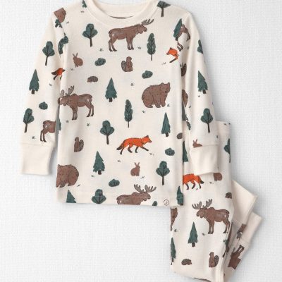 Baby 2-Piece Organic Cotton Pajamas in Woodland Creatures