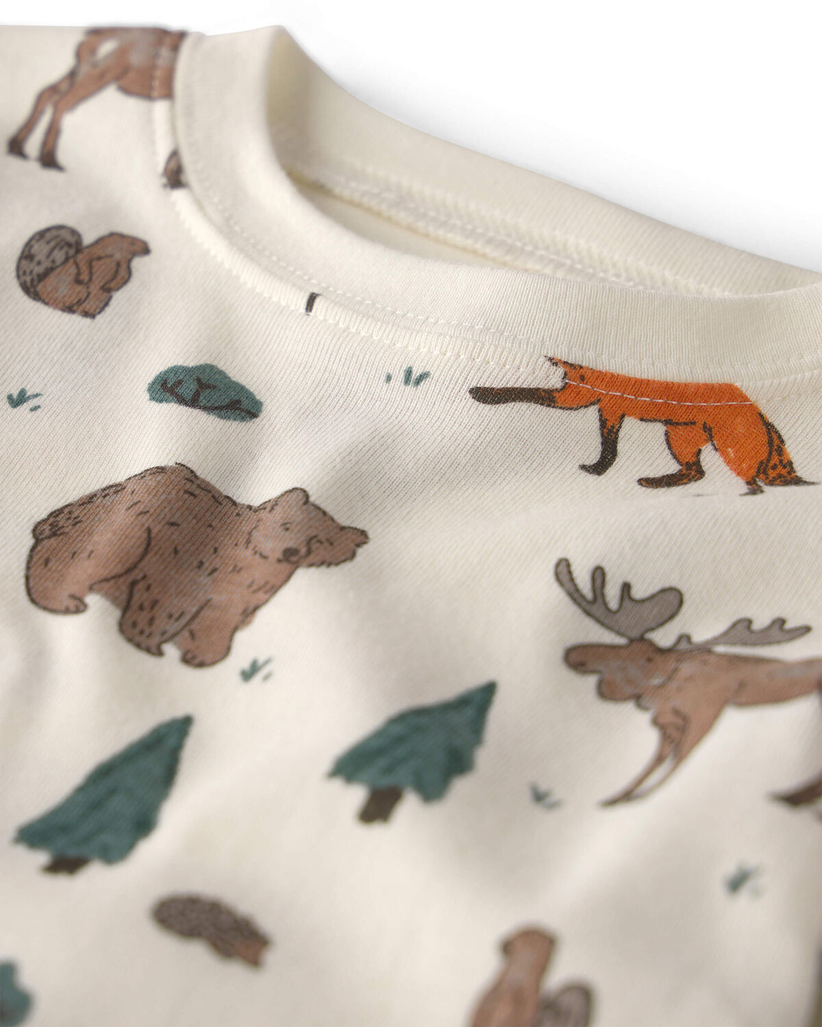 Baby 2-Piece Organic Cotton Pajamas in Woodland Creatures - Image 2