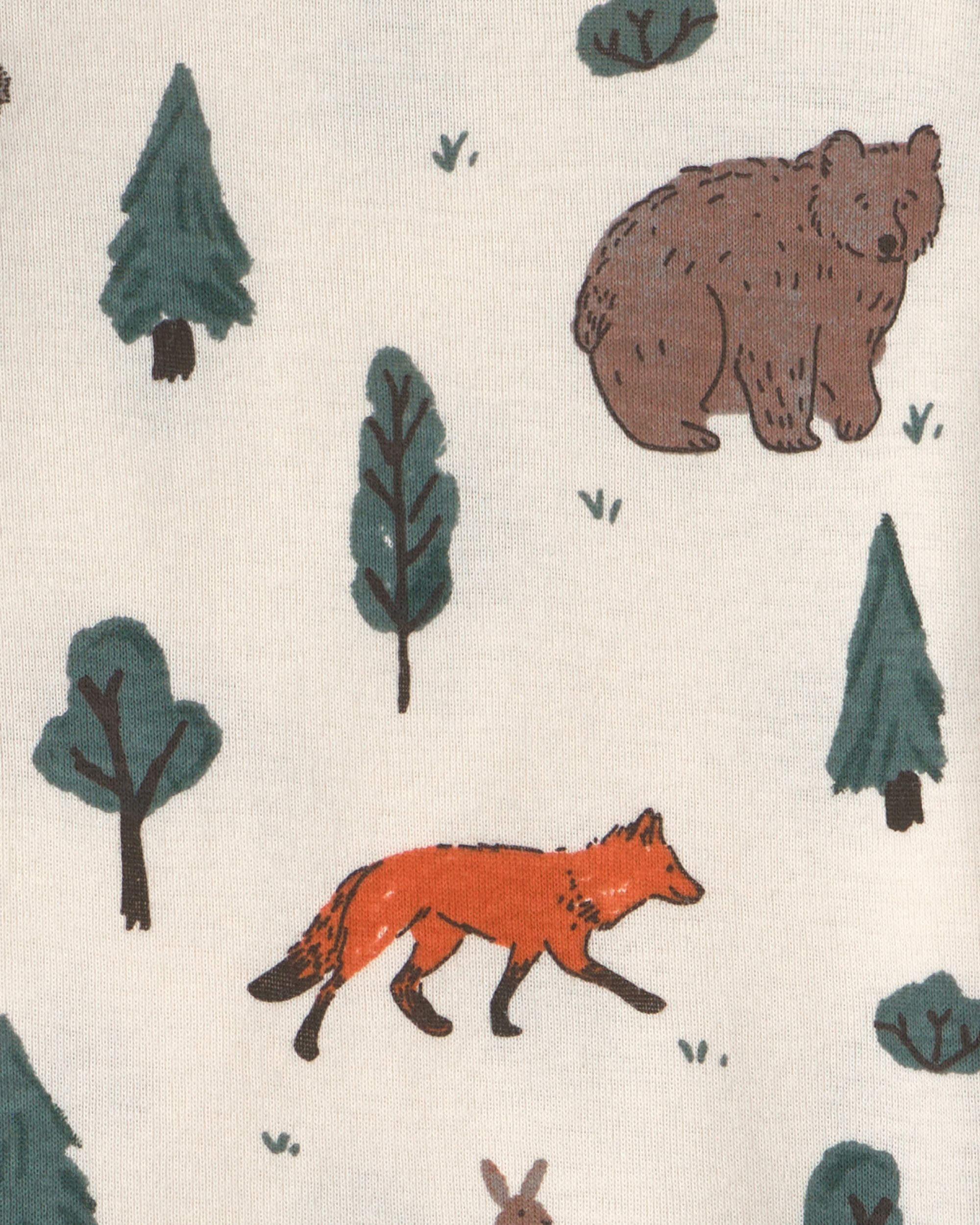 Baby 2-Piece Organic Cotton Pajamas in Woodland Creatures - Image 4