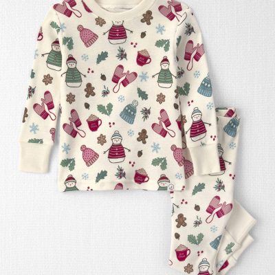 Baby Girl 2-Piece Organic Cotton Pajamas in Winter Wonderland