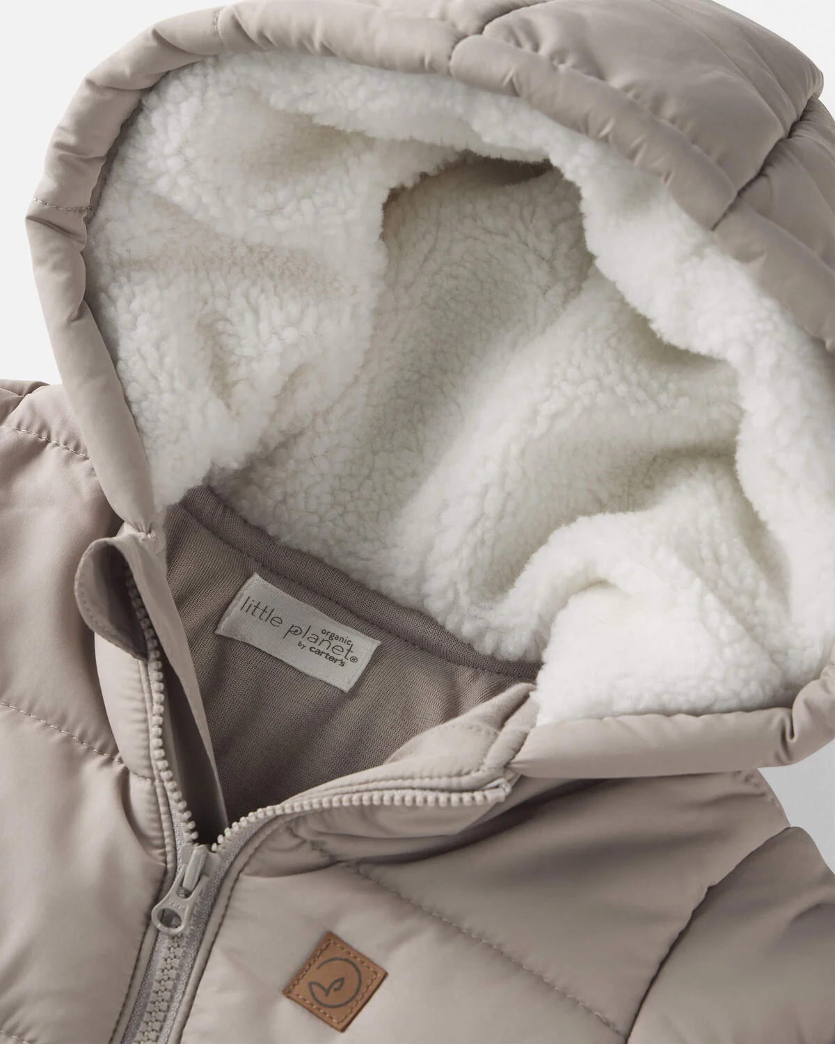 Baby 1-Piece Teddy Fleece Snowsuit Made with Recycled Materials - Image 3