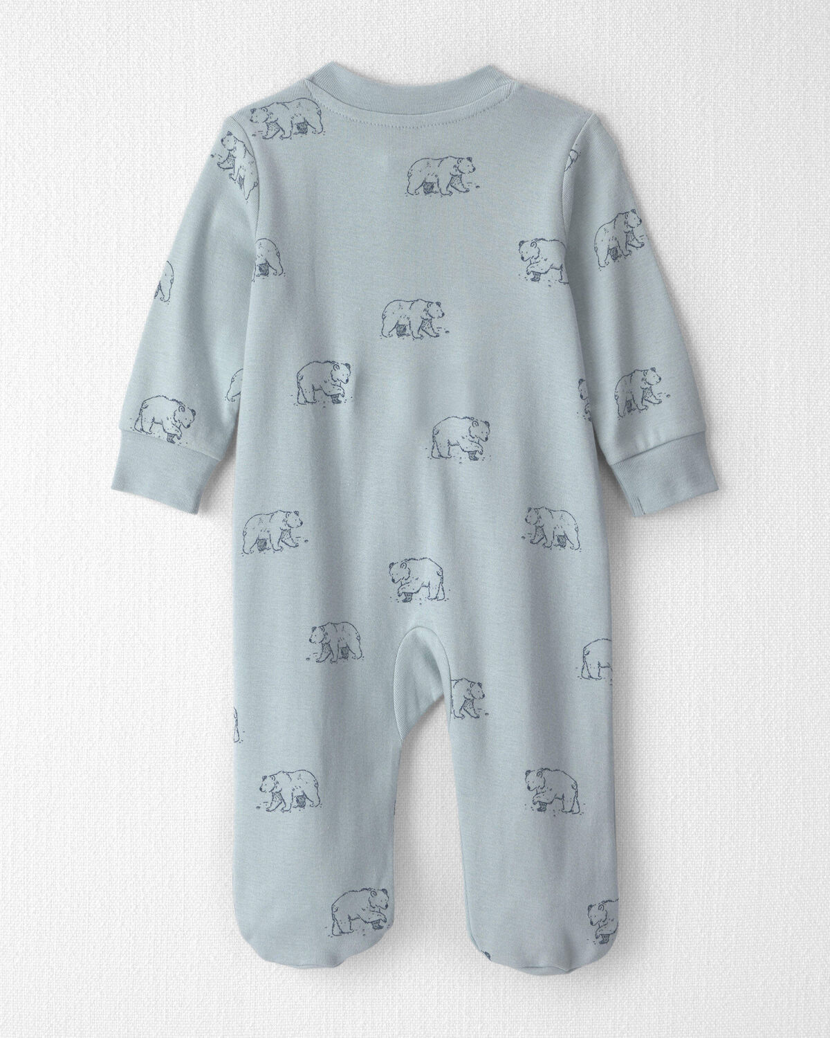 Baby Organic Cotton Sleep & Play Pajamas in Winter Bears - Image 2