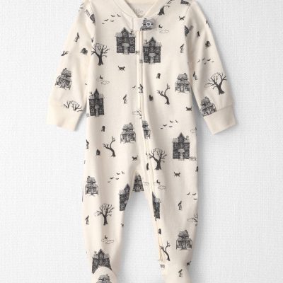 Baby Organic Cotton Sleep & Play Pajamas in Spooky Village