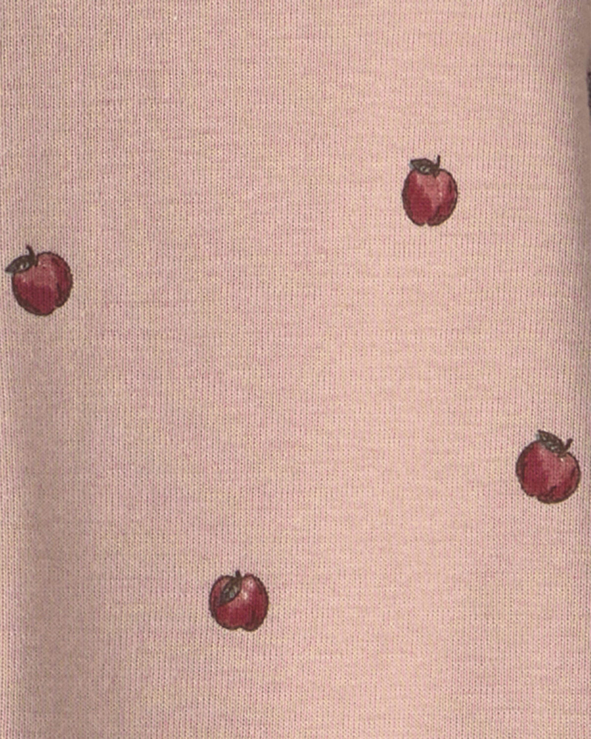Baby Girl Organic Cotton Sleep & Play Pajamas in Apples - Image 4