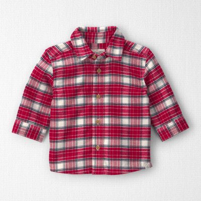 Baby Boy Organic Cotton Flannel Button-Down Shirt